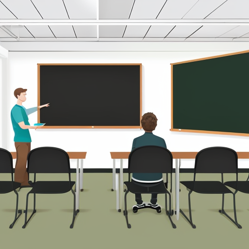 there-is-a-blackboard-in-front-of-the-scenery-in-the-classroom-and-a-young-man-stands-in-front-of-i.png